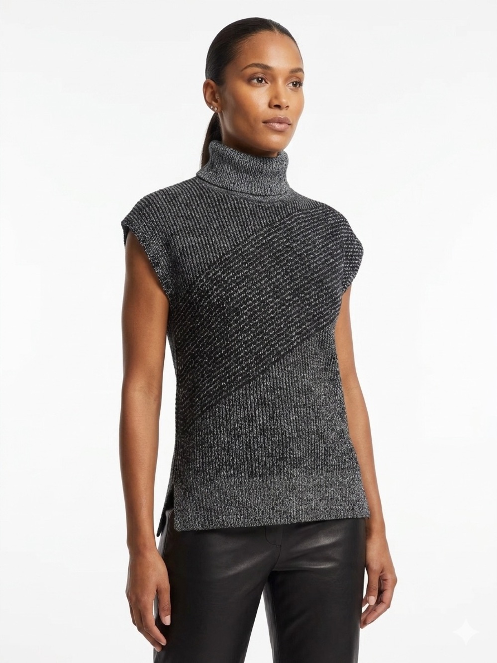 Ming Wang sleeveless turtleneck sweater